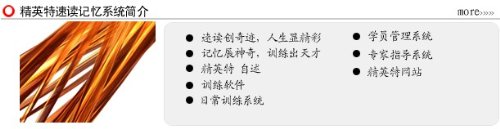 快速閱讀記憶    成功把握先行    ——  精英特速讀記憶訓(xùn)練網(wǎng)